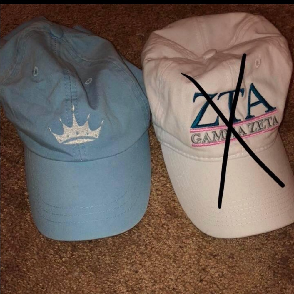 Zeta Tau Alpha Blue crown hat